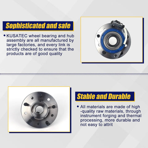 Front Wheel Bearing And Hub Assembly 513137 With 5 Lug Bolts And ABS For Chevy Malibu Classic 1997-2005 OEM Grade, side view