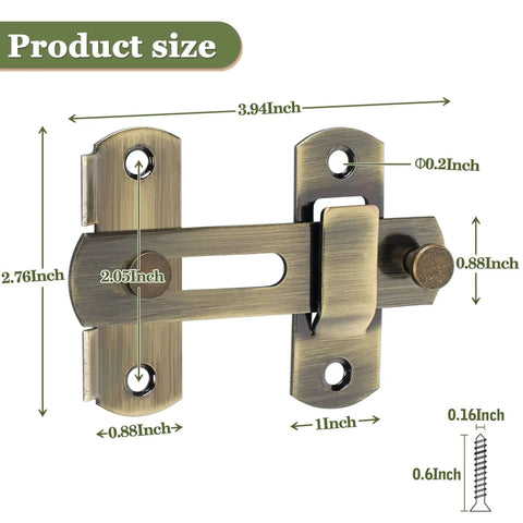 4 Inch Flip Gate Latch For Barn Doors And Wood Fences Tough As Nails Heavy Duty Stainless Steel With Bronze Finish dimensions
