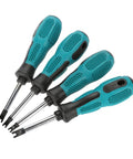 Real Deal Knockout Gear 4 Piece U Fork Spanner Screwdriver Kit With Magnetic CRV Steel Bits In M1.7 M2.0 M2.3 M2.6 Sizes, featuring ergonomic handles.