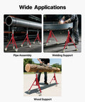 Various uses of Heavy Duty Pipe Stand With Casters Adjustable Height From 28 To 52 Inches V Head Holds One Eighth To Twelve Inch Pipe