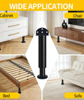 Level Out Your Living Room Like A Pro With Heavy Duty Adjustable L Shape Furniture Legs 4 Pack Twisting From 7 To 12.2 Inches To Banish Wobbly Couches And Secure Everything In Matte Black around various furniture.