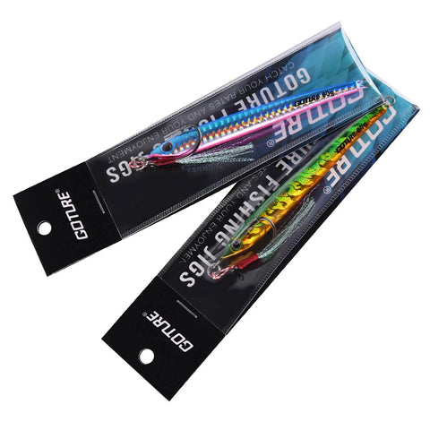 High Strength Vertical Saltwater Jigging Jigs 60 To 150g Glow With Assist Hook Fast Fall Lead Lures in packaging