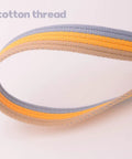 Cotton Lunge Line For Horses With Rubber Stop And Swivel Bolt Snap 24 Foot Equine, soft cotton thread, 1 inch wide, orange, gray, beige
