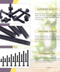 192 Piece M6 Hardware Kit For Cribs And Furniture Includes Heavy Duty Flat Head Hex Bolts Barrel Nuts Threaded Inserts Tee Nuts Flange Nuts And An Allen Wrench Included shown with quality details, uniform thread, and standard size.