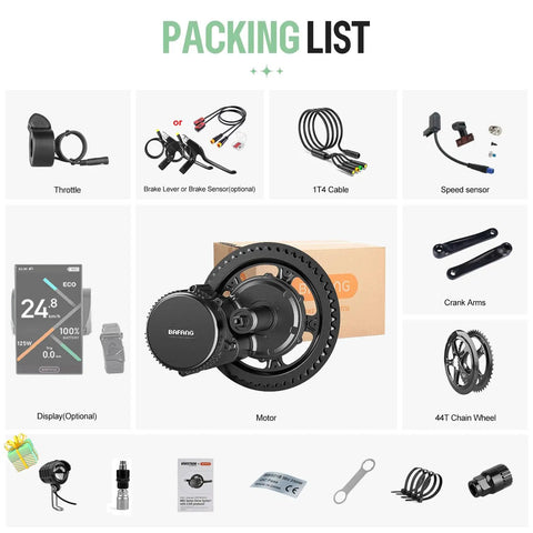 48V 750W Mid Drive Ebike Conversion Kit With CAN Bus And DPC080 Display 44T Chainring Powerful BBS02B Motor For Mountain And Road Bikes Easy Plug And Play Upgrade For Faster Hills And Smoother Acceleration