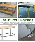 Built Tough Adjustable Leveling Feet M16 M12 Threaded Leg Levelers Crafted From Heavy Duty Carbon Steel under tables for stability.