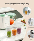 200 Pack Breastmilk Storage Bags Featuring Nifty Temperature Color Shift And Knockout Double Zip Seal For Freezing 6 Ounce Sterilized Breastfeeding Supplies Dead Simple Straight Up Smooth Sailing Bundle displayed with storage options.