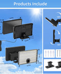 Solar Motion Sensor Light Outdoor No Fuss Easy Setup 3 Modes Dusk to Dawn Security Flood Light IP65 Waterproof with mount brackets