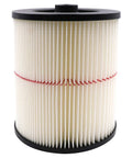 Replacement Filter For Craftsman 17816 Wet Dry Vacuum, fits 9-17816 and 5 gallon models, showing pleated design and red stripe.