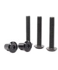 Heavy Duty M8 X 40mm Hex Socket Cap Screws With Countersunk Furniture Nuts And Bonus Allen Key For No Sweat Wood Joining, set of 4 black screws.