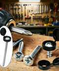 Heavy Duty 3 Inch Shutter Screws With Black Vinyl Caps Bulk Pack Of 24 Stainless Steel Fasteners Built Like A Tank Hardware For Exterior Windows Railings And Woodwork Fix It Up displayed with screw caps.