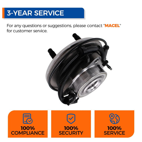 Set Of 2 Front Wheel Hub Bearing Assemblies For Ford Explorer 2006 To 2010 And Explorer Sport Trac 2007 To 2010 Plus Mercury Mountaineer 5 Lug With ABS Drop In Replacement Ready To Roll Smooth Ride Quiet Operation