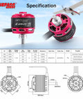 C2826 1200KV Beefy Brushless Outrunner Motor with specifications for RC Multicopters and UAVs, 3mm Shaft, 16x19mm Mount