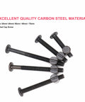 M6 Black Socket Cap Screws And Barrel Nut Hardware Kit 25 Piece Set flat lay showing various screw lengths 35mm to 75mm
