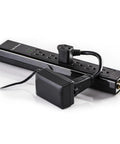 Six Inch Heavy Duty Extension Cord With Two Grounded Nema 5 15R Outlets Converts One Outlet Into Two And Frees Up Space On Power Strips