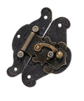 Vintage Wooden Box Latches With No Fuss Installation Kit And Screws For Jewelry Boxes And Tool Organizers 47x37mm, ornate metal design