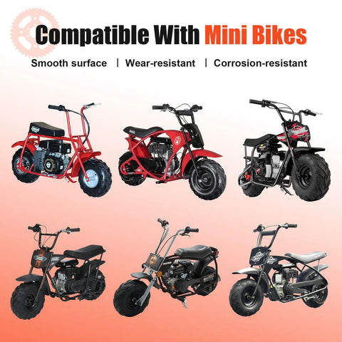 Image of mini bikes compatible with 40T High Speed Rear Chain Sprocket 6 Hole 37mm Bore For 420 Chain.