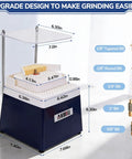 Dual Layer Stained Glass Grinder With Four Size Diamond Bits For Rapid Coarse Grinding And Butter Smooth Fine Polishing Professional Art Tooling, featuring clear design and dimensions.
