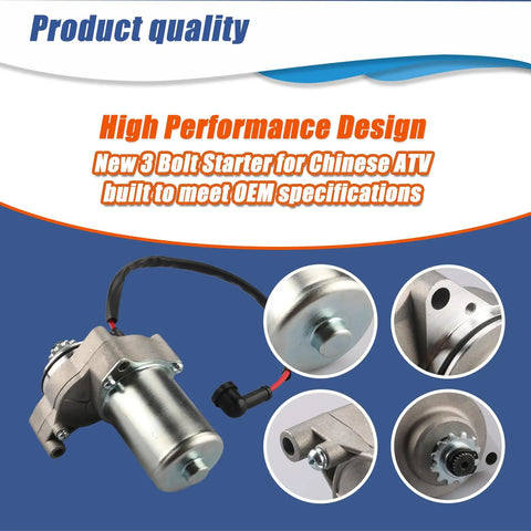 3 Bolt 12 Tooth Starter Relay CDI Spark Plug Kit For 50cc To 125cc Chinese ATVs Go Karts Dirt Bikes Quad Four Wheelers 12V PMGR