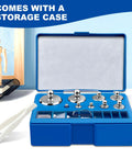 Precision Calibration Weights Kit For Digital Scales With Tweezers 17 Piece Set, 10mg to 100g, stainless steel, open case view