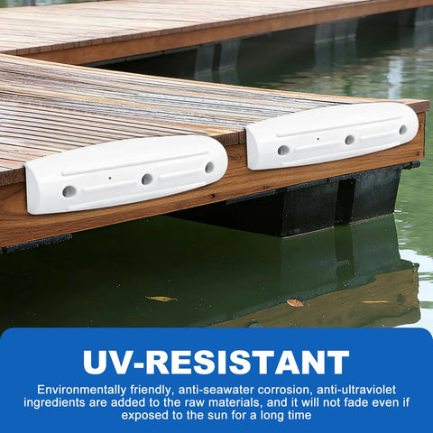 17 Inch Marine Dock Bumpers for Side Edge Horizontal Dock Fender With Hardware UV Resistant Soft PVC on wooden dock