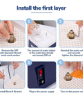 Instructions for using Dual Layer Stained Glass Grinder With Four Size Diamond Bits for setup and operation process.