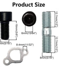 Exhaust Muffler Pipe Mounting Hardware Kit With Gasket For Coleman CT200U BT200X Baja MB200 Axis M200 KT196, product size details.