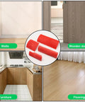 Heavy Duty Wood Graining Tool Set 4 Piece Rubber Paint Comb for transforming walls, wooden doors, furniture, and flooring.