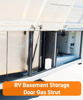 Heavy Duty 12 Inch 40 Lb Gas Strut Lift Support For RV Camper Motorhome Doors installed on RV access hatch