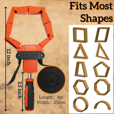 Heavy Duty Strap Band Clamp And Six Inch Quick Release Spring Bar Clamps Seven Piece Killer Combo For Woodwork Diy Frames And Jig Builds Built Solid For Hassle Free Shop Sessions