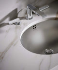 Bachata Stainless Steel 20 Inch Oval Lavatory Sink With Overflow Drop In Or Undermount Design Satin Finish