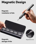 Dope 25 In 1 Mini Electric Screwdriver Set With USB C Rechargeable Power showing magnetic design for precision tool storage.