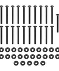 25 Piece M5 Carriage Bolt And Flange Nut Set, Stainless Steel 304 Rust Resistant Fasteners For Agricultural Equipment Storage Racks And Furniture Assembly, Non Slip Grip And Heavy Duty Security, black bolts and flange nuts
