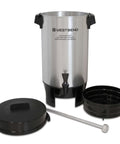 42-Cup Coffee Urn With Automatic Temperature Control, Quick One Cup Per Minute Brew, Easy Cleanup, clear markings, silver