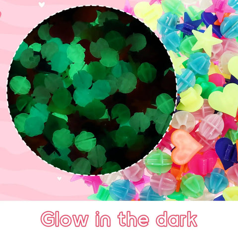 210 Glow In The Dark Bike Spoke Beads Set Colorful Plastic Spoke Clips For Bicycle Wheels Assorted Color Decorations