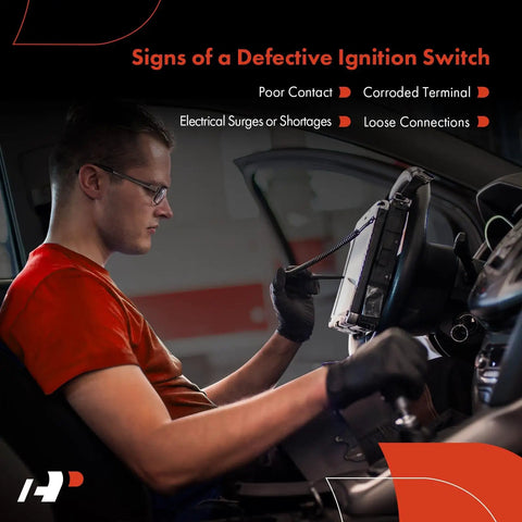 7 Blade Ignition Starter Switch For Ford Fiesta 2011 2019 Manual Transmission Direct Mount 7 Terminal Replacement technician diagnosing ignition switch
