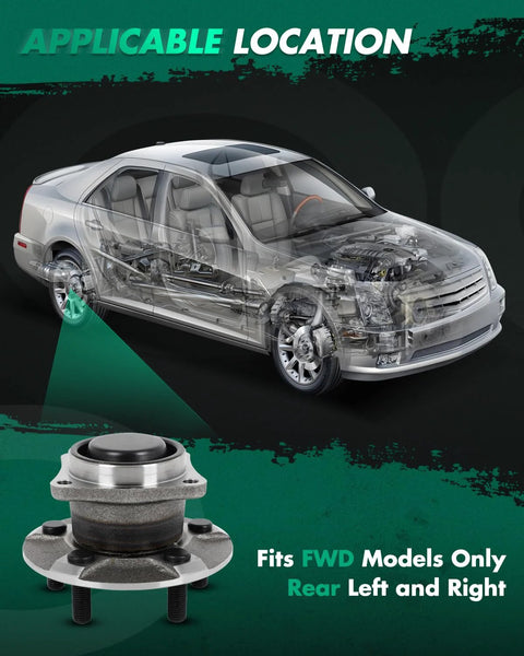 Image of 2 x Wheel Hub And Bearing Assembly Rear Fits 2003-2008 Pontiac Vibe FWD, 2003-2008 Toyota Matrix, 2003-2008 Toyota Corolla