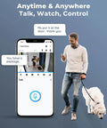 Man using 12MP PoE Security Camera System With 8 Cameras, H.265, 16 Channel NVR, 4TB HDD on smartphone, demonstrating remote access.