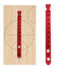 Aluminum Alloy Circular Drawing Tool With Adjustable Radius Scriber For Woodworking, Pro Grade Marking Gauge, 342mm, in use on wood
