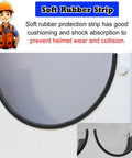 Soft rubber strip detail for Heavy Duty Wall Mounted Safety Helmet Rack For Job Sites And Workshops Features Beefy Galvanized Steel And Cushioned Rubber Edges.