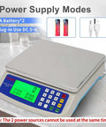 Pro Grade Digital Kitchen Scale 30Kg Commercial Food Scale 66Lb For Baking Bread And Meat, Stainless Steel, LCD Display, Adapter