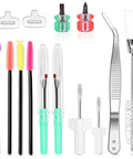 Handy 14Pcs Sewing Machine Cleaning Kit Pro Grade Repair Tools With Double Headed Brush Tweezers And Screwdrivers, Seam Rip Set