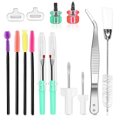 Handy 14Pcs Sewing Machine Cleaning Kit Pro Grade Repair Tools With Double Headed Brush Tweezers And Screwdrivers, Seam Rip Set