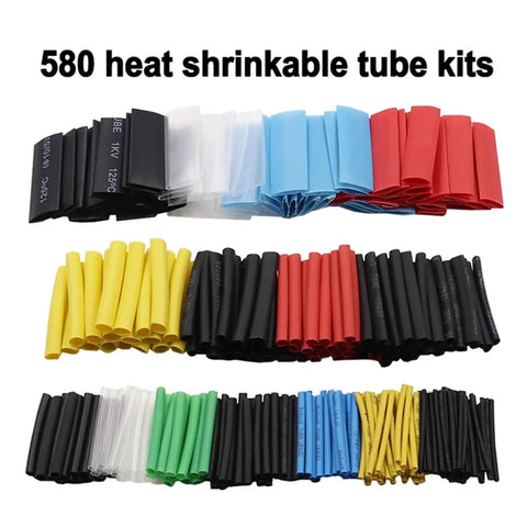 Huge 580 Piece Heat Shrink Tube Kit With Assorted Sizes And Colors For Wire Cable Insulation DIY Projects That Handle The Heat Like A Boss, assorted tubes