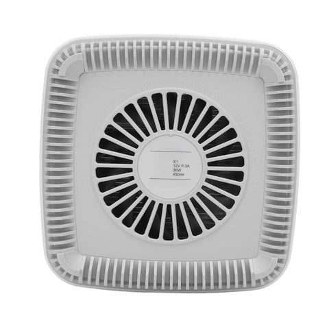 Ultimate Desktop Mug Warmer And Cooler Plate Two In One smart heating and cooling base, gray, 450ml capacity, top view.