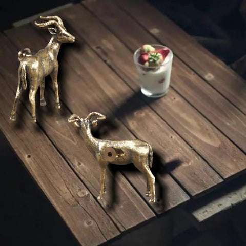 Kickass Solid Brass Cabinet Knobs With Super Sweet Retro Animal Drawer Pulls For Kitchen Cupboards Heavy Duty Furniture Hardware Featuring Smooth Adjustable Cuttable Step Screws on wooden table with decorative glass.