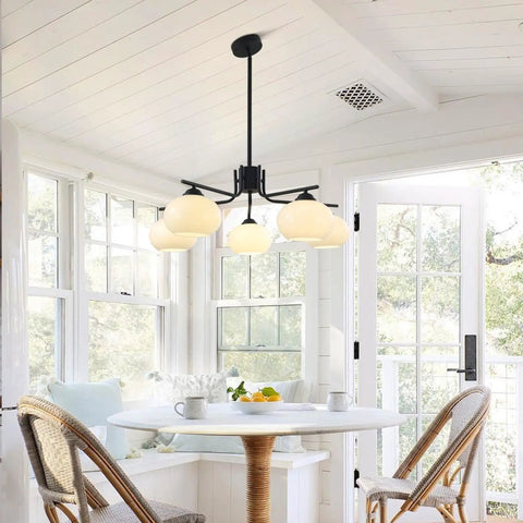 Heavy Duty Matte Black M14 Threaded Extension Rods With 7.9 And 11.8 Inch Light Fixture Downrods For Chandeliers in modern kitchen.