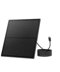 5W Solar Panel For Smart Bird Feeder Camera With Type C Charger, 360 Degree Adjustable Swivel Mount, IP65 Outdoor Waterproof Power Supply, Keeps Your Feeder Cam Charged Round The Clock With A 9.8ft Cable