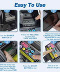 Step-by-step guide showing how to operate the Automatic Tape Dispenser And Ribbon Cutter With Smart Sensor And Memory Function 999mm Cut Length And 6 To 60mm Width A Real Workhorse For Office Shipping Home Restaurants And Small Businesses.