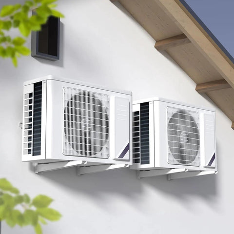 Heavy Duty Mini Split Wall Mount Bracket For 7000-12000 BTU AC Units, Outdoor Condenser Rack Supports Up To 400 Lbs on house